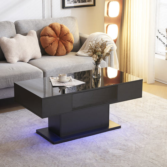 LED Coffee Table with 1 Drawers