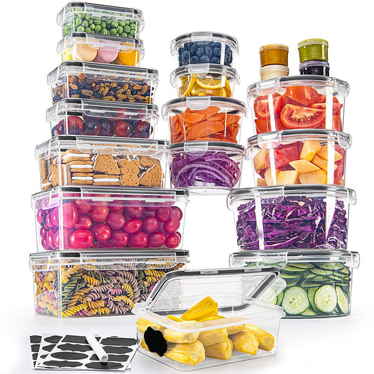 44 Pcs BPA Free Food Storage Containers with Upgraded Snap Locking Lids
